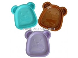 36040-3#PLASTIC CHILDREN DISH 20*22CM